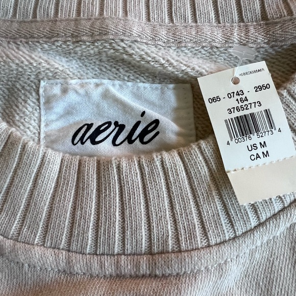 NWT, Aerie Cream Knit Cheers Sweatshirt - Picture 3 of 7